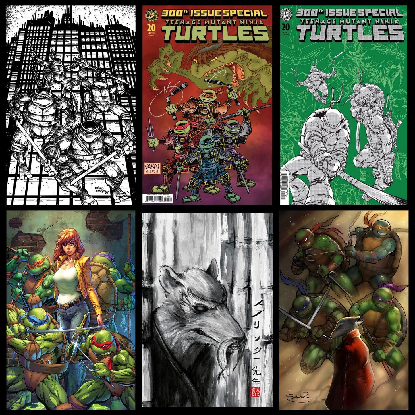 TEENAGE MUTANT NINJA TURTLES #20: 300TH ISSUE SPECIAL – RATIO VARIANTS