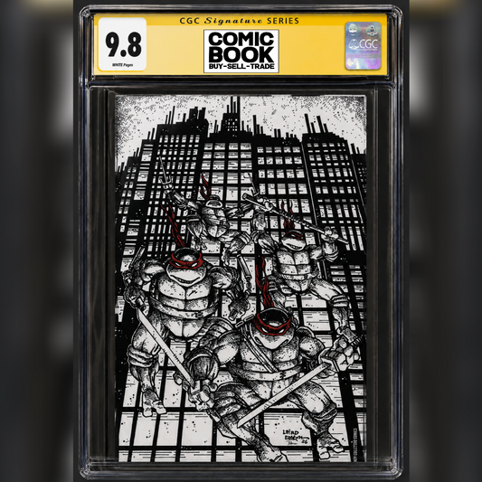 TEENAGE MUTANT NINJA TURTLES #20: 300TH ISSUE SPECIAL 1:1000 EASTMAN & LAIRD FULL ART CGC 9.8 SIGNED KEVIN EASTMANN